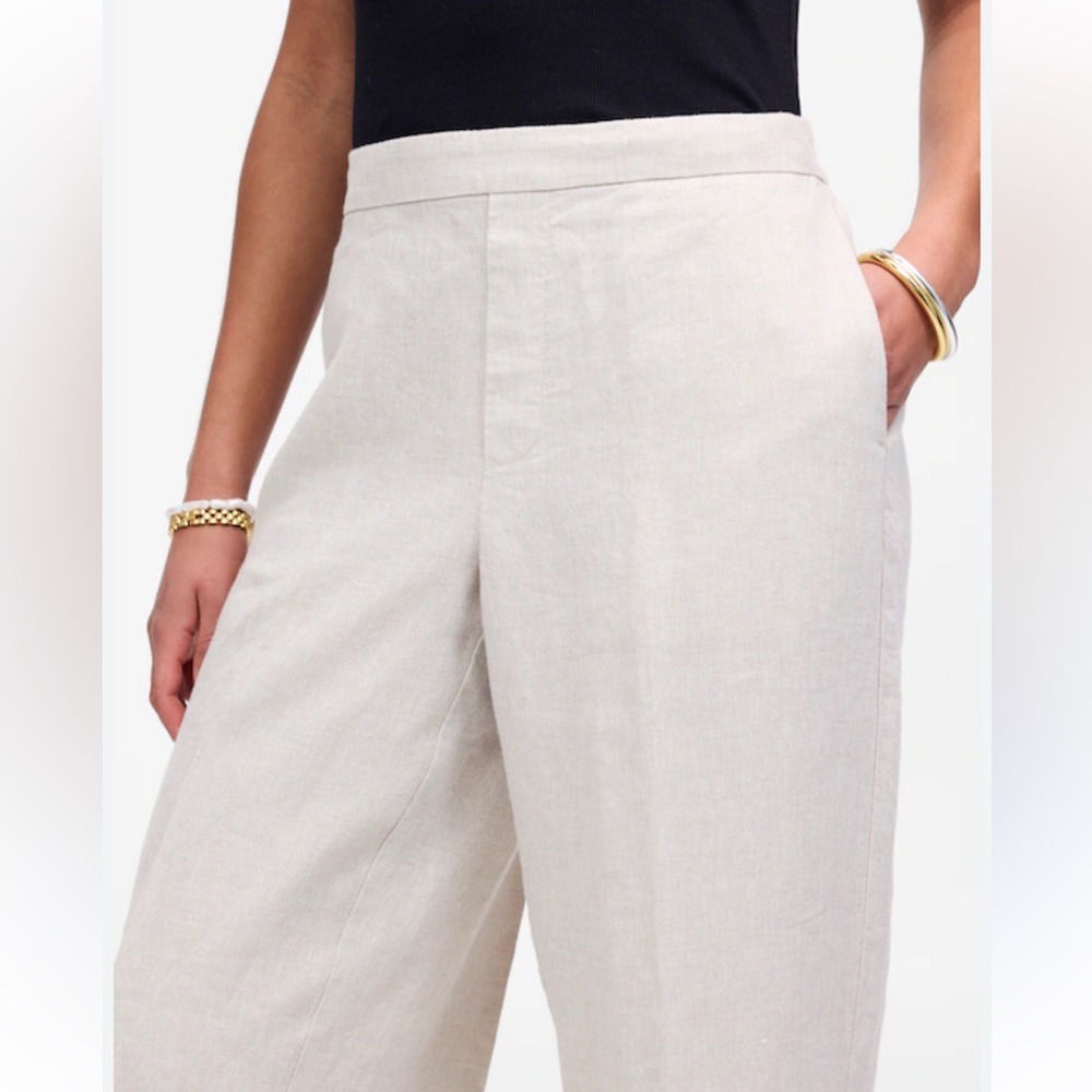 NWT Madewell The Easy Pull-on Pant in 100% Linen Women’s size M - Picture 4 of 16